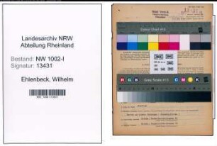 Entnazifizierung Wilhelm Ehlenbeck, geb. 06.09.1898 (Statistiker)