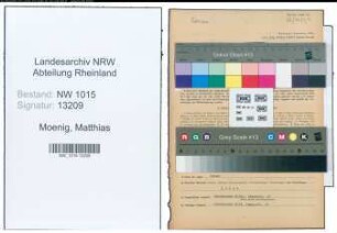 Entnazifizierung Matthias Moenig , geb. 14.05.1898 (Kaufmaennischer Angestellter)