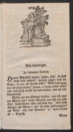 Ein trauriges. Jn bekannter Melodey.