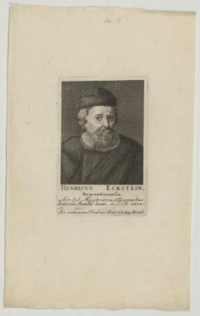 Bildnis des Henricvs Eckstein