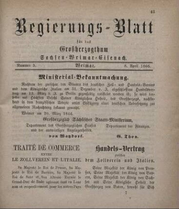 Nr. 5 : 8. April 1866