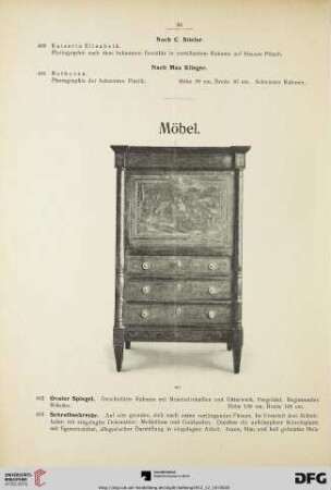 Möbel (Nr. 402-474)