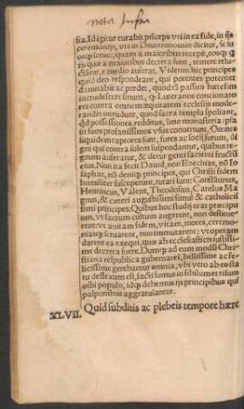 XLVII. Quid subditis ac plebeis tempore haeresis agendum.