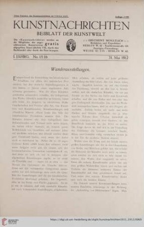 No. 15/16 (31. Mai 1912)