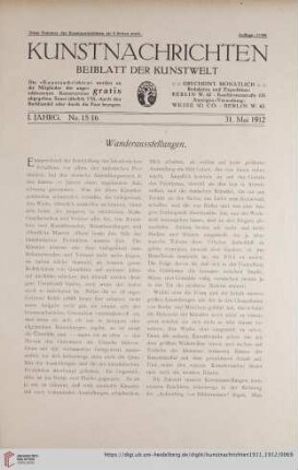 No. 15/16 (31. Mai 1912)