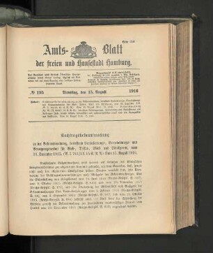No. 195, 15. August 1916
