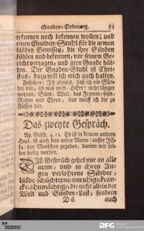 Das zweyte Gespräch.