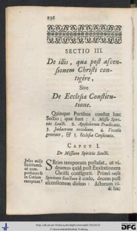 Sectio III. De Ecclesiae Constitutione.