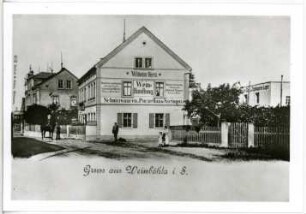 Weinböhla. Weinhandlung Horst - Historische Aufnahme