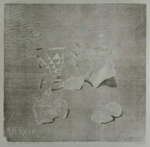 Stilleben mit welkem Blatt
