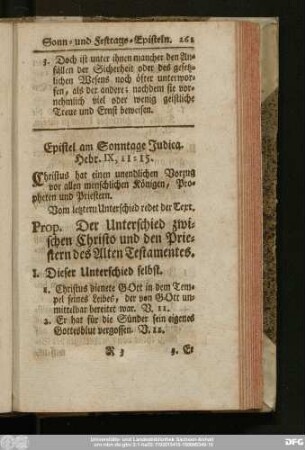 Epistel am Sonntage Judica. Hebr. IX, 11 - 15.