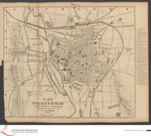 Plan von Hildesheim nebst nächster Umgebung.