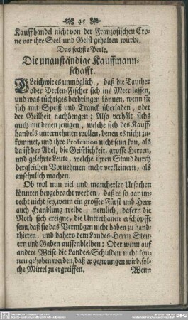 Die sechste Perle. Die unanständige Kauffmannschafft