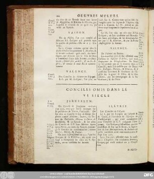 Conciles Omis Dans Le VI. Siecle.