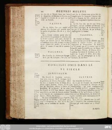 Conciles Omis Dans Le VI. Siecle.