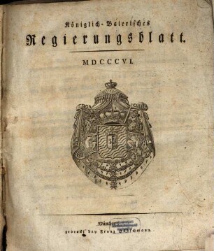 Königlich-Baierisches Regierungsblatt, 1806