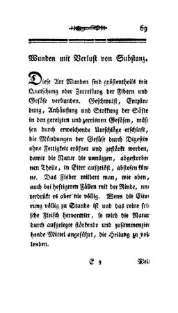 Wunden mit Verlust von Substanz.