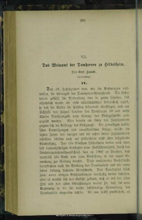 VII. Das Weinamt der Domherren zu Hidesheim : (Fortsetzung.)