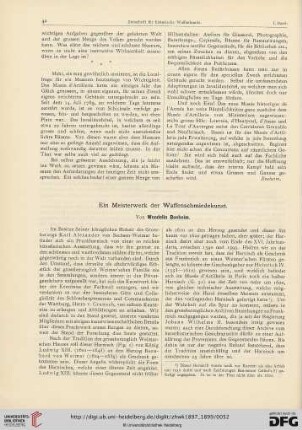 1: Ein Meisterwerk der Waffenschmiedekunst