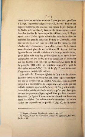 Observations sur l'épaississement de la membrane végétale dans plusieurs organes de l'appareil pileux