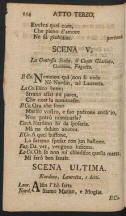 Scena Ultima = Letzter Auftritt