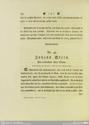 No. 45. Johann Steen. Ein verliebter alter Mann