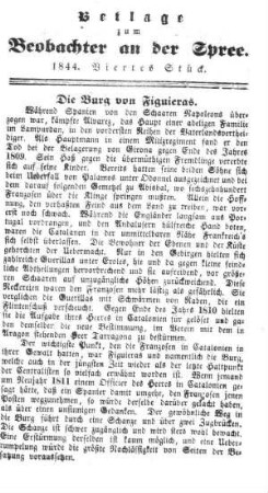 Beilage zum Beobachter an der Spree. 1844. 4. Stueck