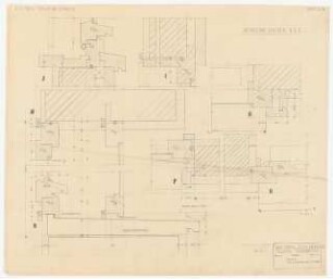 Fa. Thonet, Frankenberg/Eder. Thonet-Siedlung Wohnhaus Stoppel: Technischer Plan Fenster 1:1