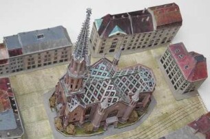 Modell der Petrikirche mit Umbauung