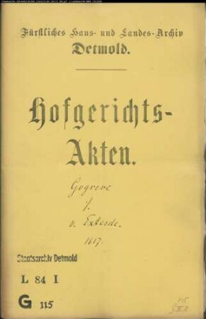 Gogreve, Johann zu Minden gegen Jobst von Exterde zu Ahmsen - Schuldforderung