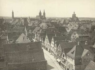 Rothenburg ob der Tauber. Panoramablick auf die Stadt