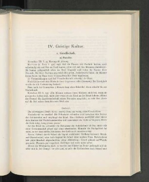 IV. Geistige Kultur.