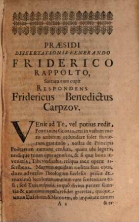 Diss. de Publii Virgilii Maronis ecloga quarta, an inibi Christi Servat. nativitas, ad mentem Eusebii Caesar. Pamph. celebretur, disquirens