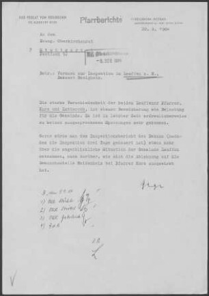 Lauffen/Neckar: Inspektionsbericht 1964
