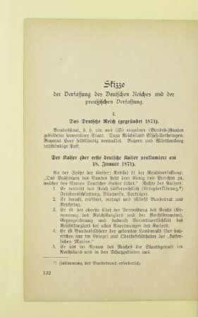 Skizze der Verfassung des Deutschen Reiches und der preußischen Verfassung