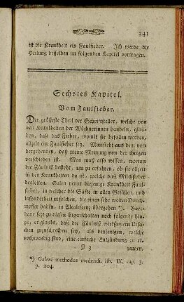 Sechstes Kapitel. Vom Faulfieber.