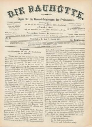 No. 3. Frankfurt a. M., den 17. Januar 1914. 57. Jahrgang.