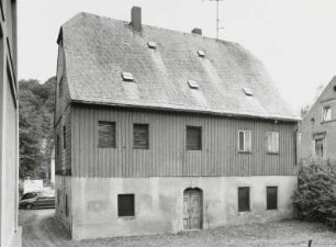 Olbernhau, Wohnhaus, Freiberger Straße 6 : Olbernhau (Mittlerer Erzgebirgskreis), Wohnhaus, Freiberger Straße 6. Eingangsseite