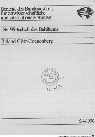 Die Wirtschaft des Baltikums