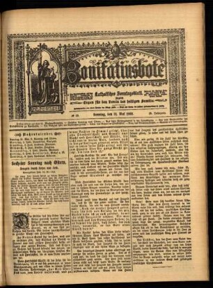 Erste Ausgabe vom Sonntag, den 31. Mai 1908.