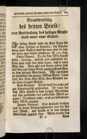 663-673, In diesem Briefe sucht der Herr Pater fuer allen ...