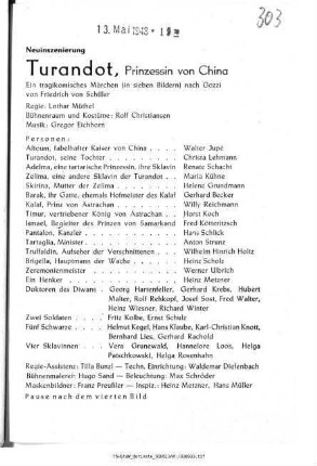 Turandot, Prinzessin von China