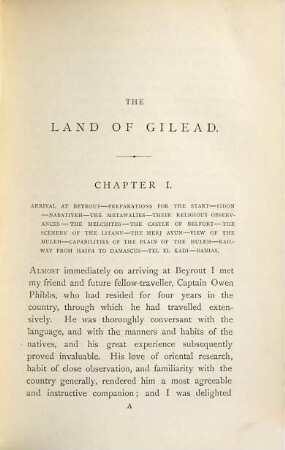 The land of Gilead : with excursions in the Lebanon