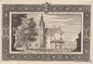 Die Magdalenenburg auf der Festung Königstein in der Sächsischen Schweiz von Nordwesten, aus der Reihe „Verschiedene Prospecte ... der weltberühmten Festung Königstein" bei Engelbrecht