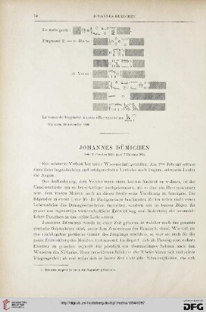 16: Johannes Dümichen : Geb. 15 October 1833, gest. 7 Februar 1894