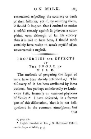 Properties And Effects Of The Sugar Of Milk.