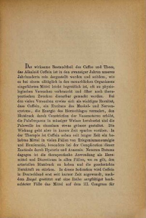 Coffein als Diureticum