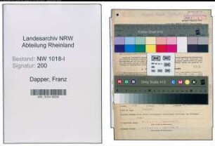 Entnazifizierung Franz Dapper , geb. 25.03.1899 (Installateur)