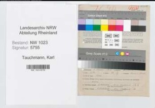 Entnazifizierung Karl Tauchmann , geb. 01.01.1904 (Stadtinspektor)