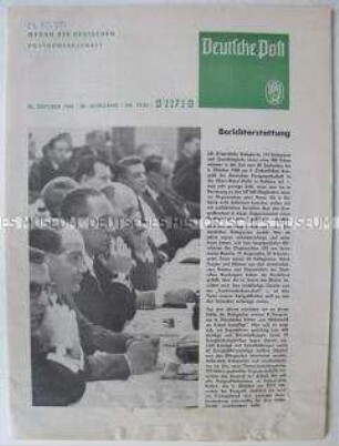 Organ der Deutschen Postgewerkschaft "Deutsche Post" u.a. zum Kongress der DPG in Koblenz